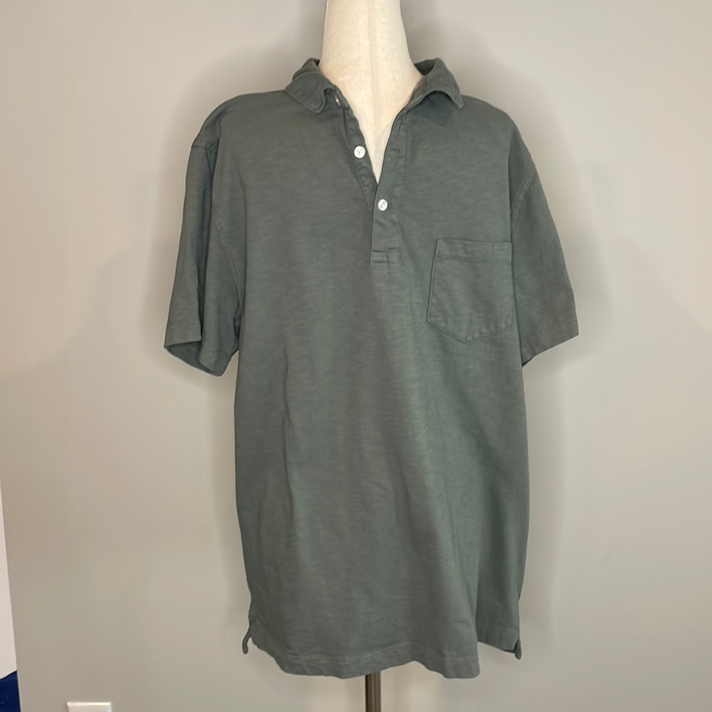 J CREW slub cotton garnet dyed shirt